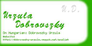urzula dobrovszky business card